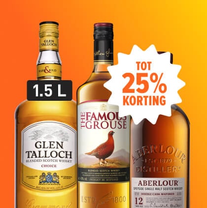 Whisky deals met korting tot 25%